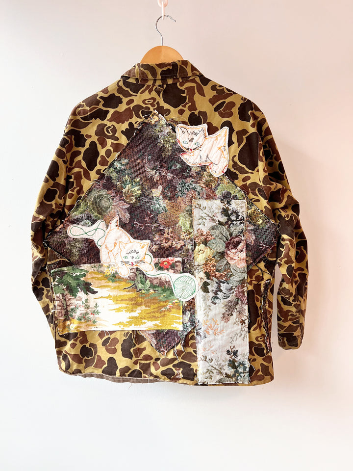 Kitties &amp; Camo Jacket, detail view