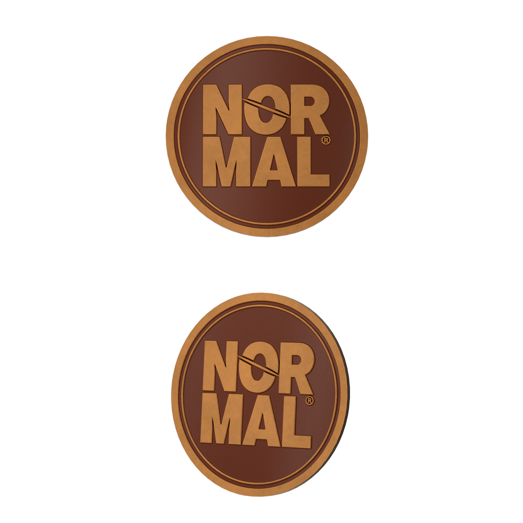 Normal Leather Patch Snapback, leather patch detail