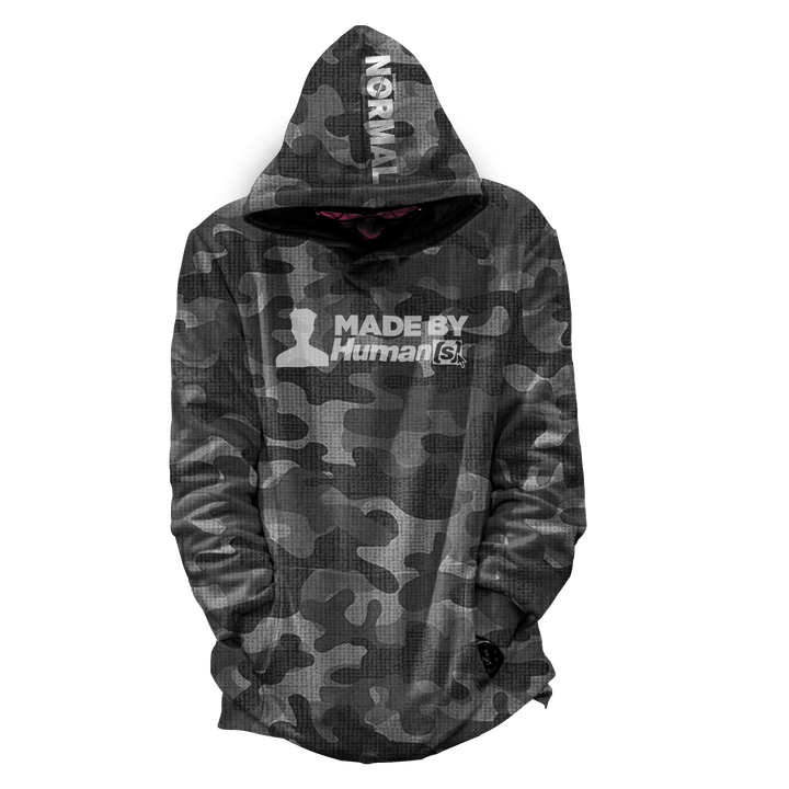 Normal Made by Humans Grey Camo Hoodie, product photo