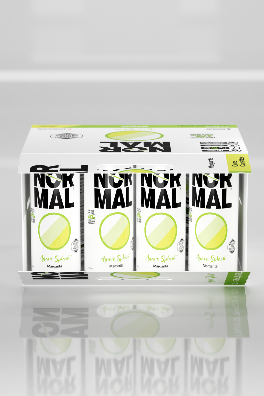 Agave Splash™ Margarita 12-pack, open case top view