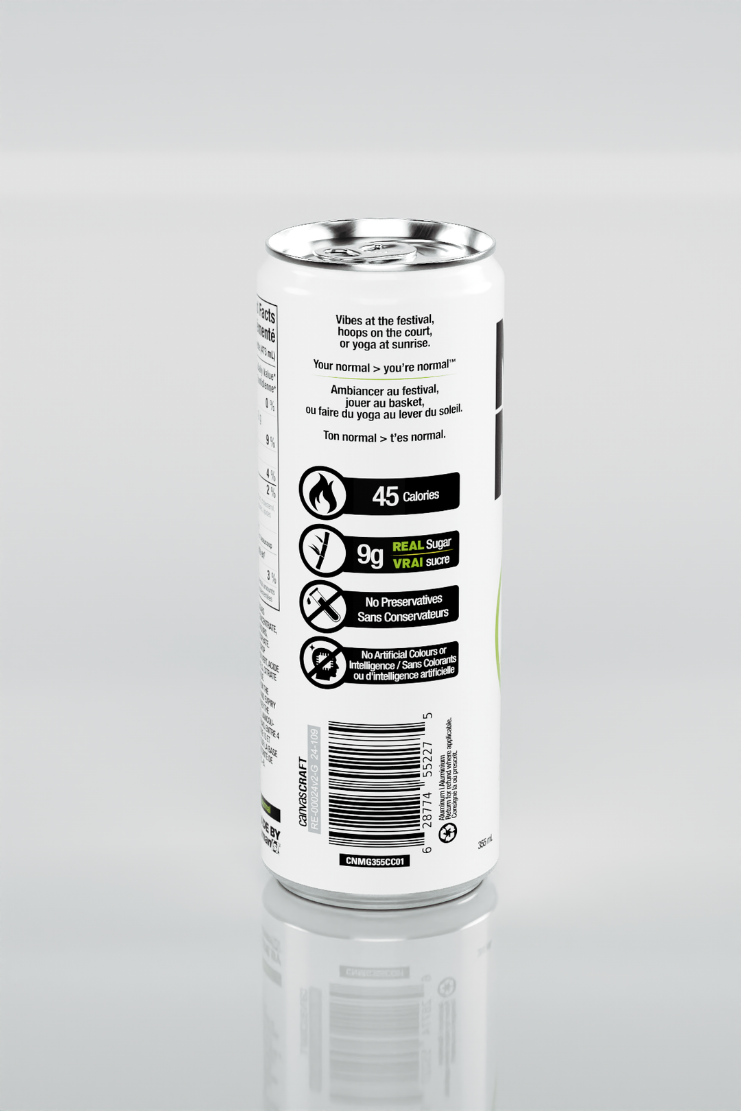 Agave Splash™ Margarita can, UPC barcode