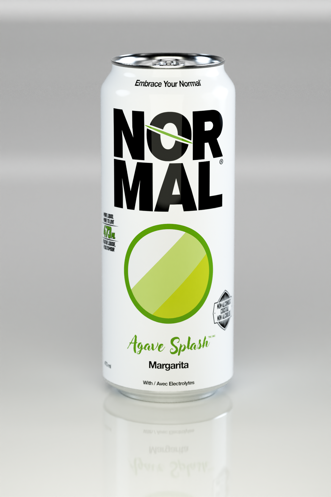 Agave Splash™ Margarita, tilted can shot