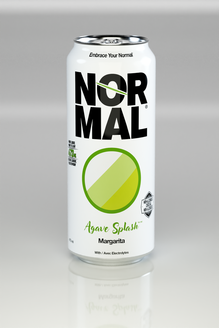 Agave Splash™ Margarita, tilted can shot