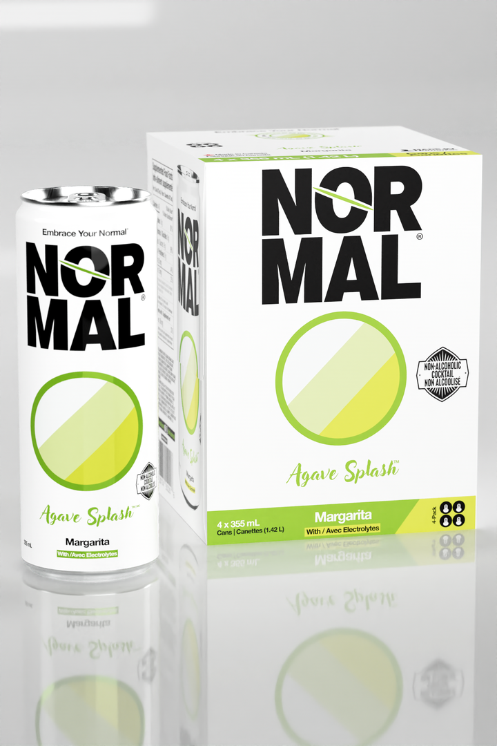 Agave Splash™ Margarita can and 4-pack box together