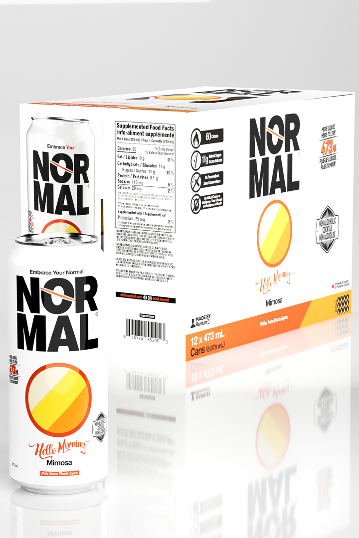 Hello Morning™ – Cocktail Mimosa sans alcool - 12 x 473 ml | Paquet de 12
