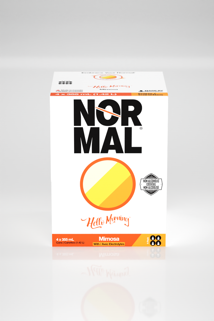 Hello Morning™ Mimosa 4-pack box, front view