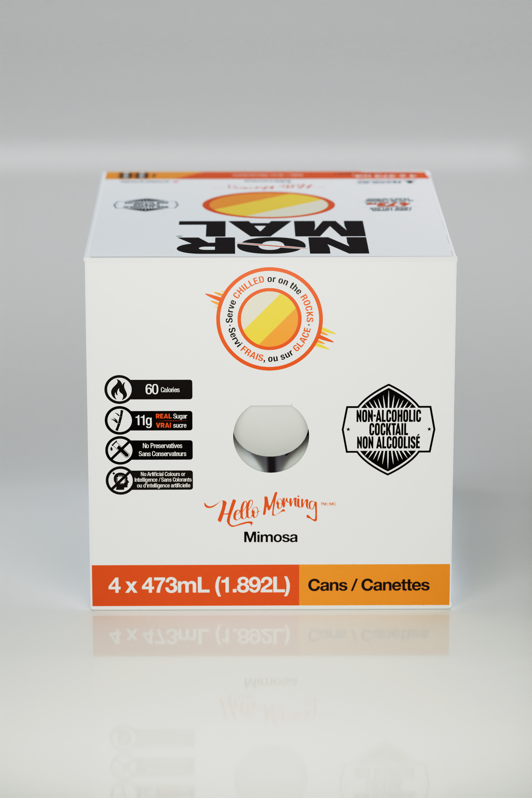 Hello Morning™ Mimosa 4-pack, top view