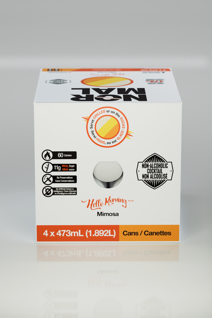 Hello Morning™ Mimosa 4-pack, top view