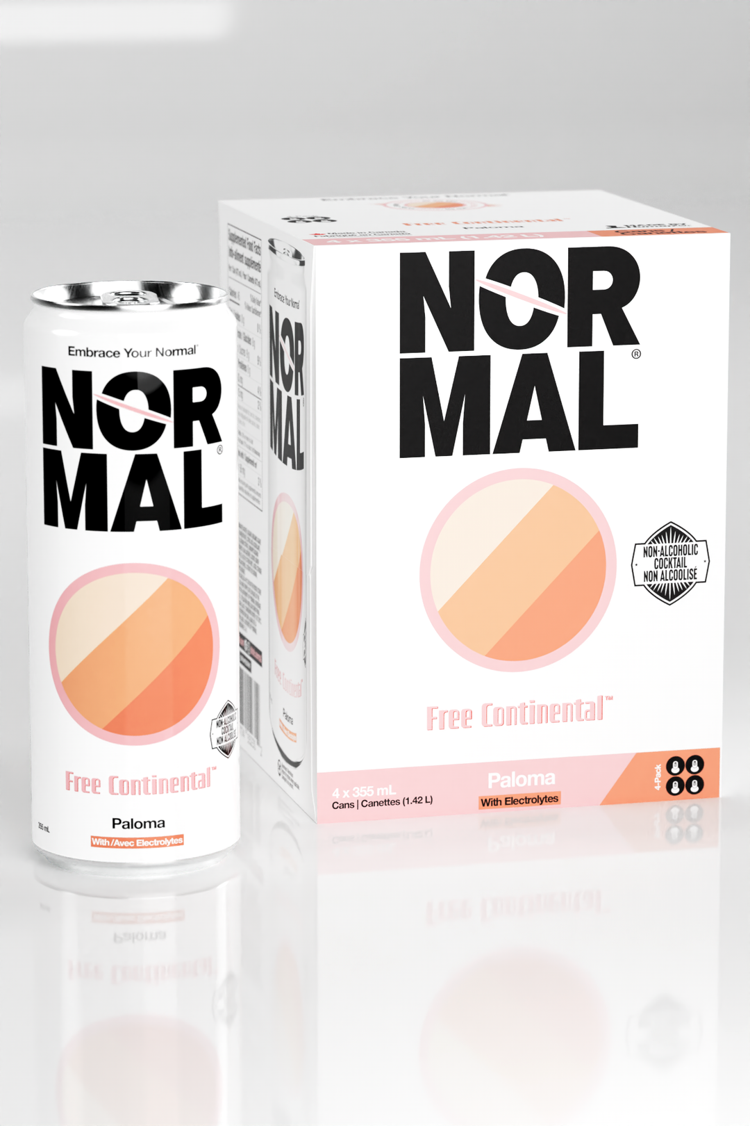 Free Continental™ Paloma can and 4-pack box together