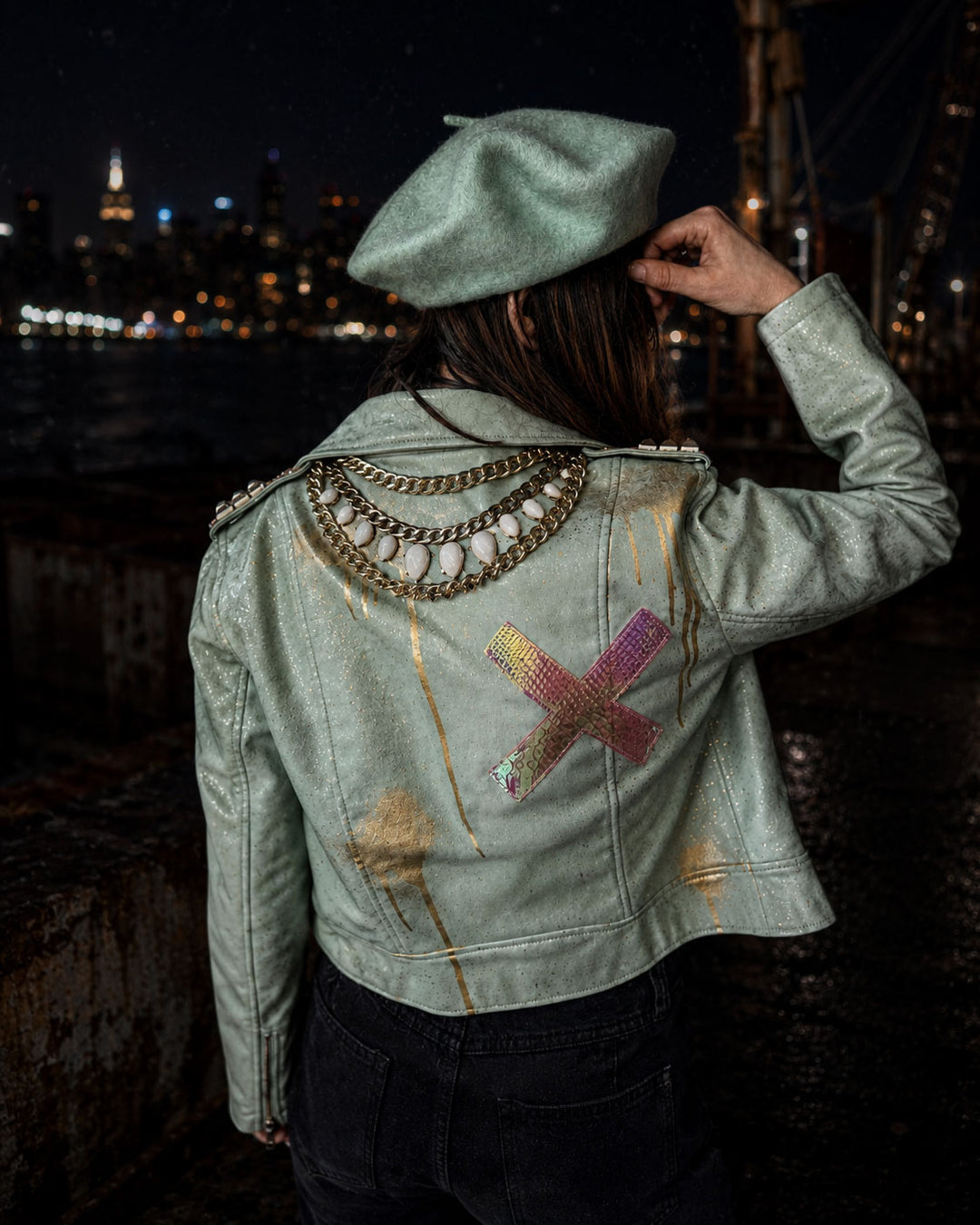 Drip Drip Faux Life Jacket by Cooney Sisters, front view